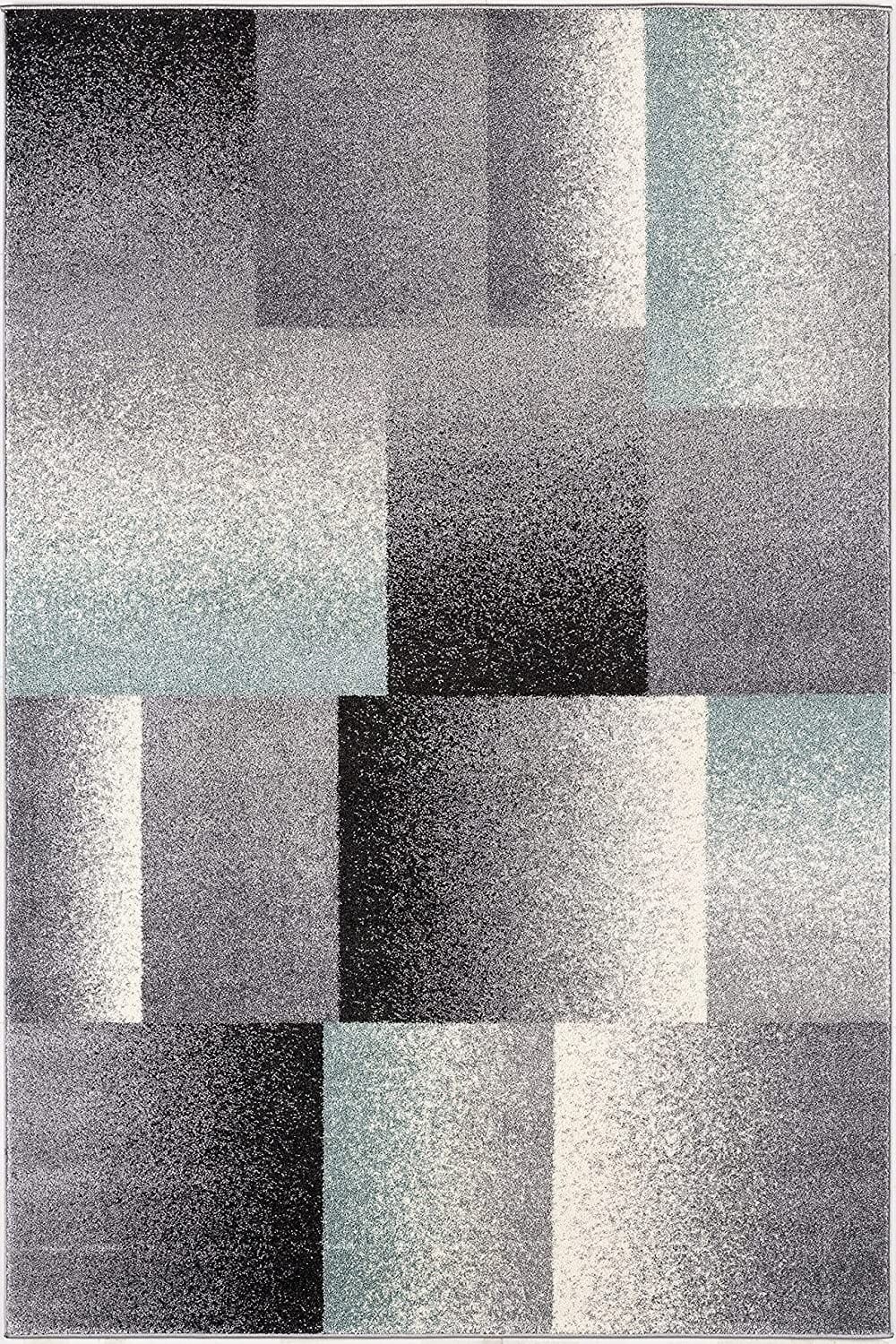 8' X 11' Gray Modern Geometric Area Rug