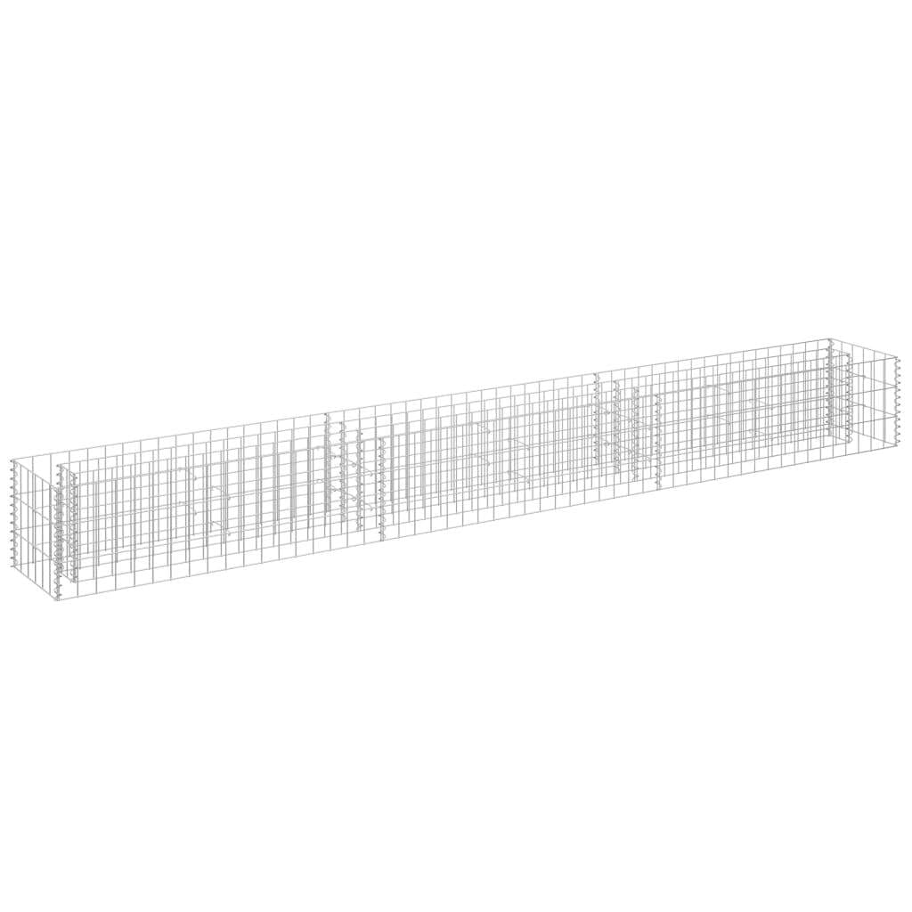 Gabion Raised Bed Galvanized Steel 106.3"x11.8"x11.8"