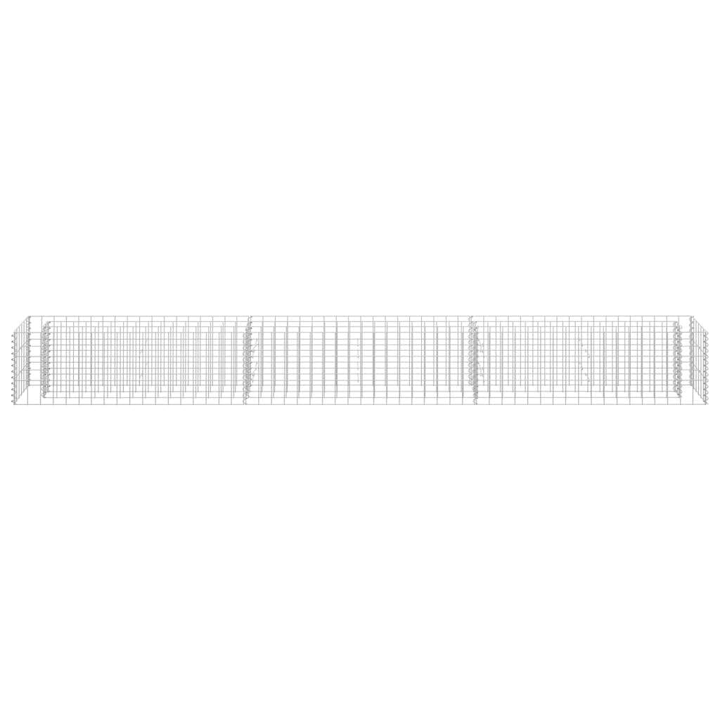 Gabion Raised Bed Galvanized Steel 106.3"x11.8"x11.8"