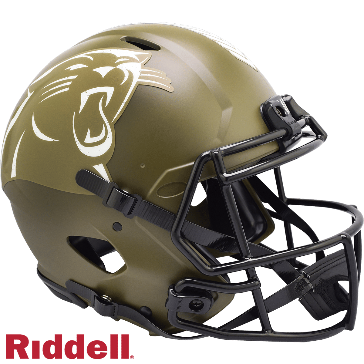 Carolina Panthers Helmet Riddell Authentic Full Size Speed Style Salute To Service 2022