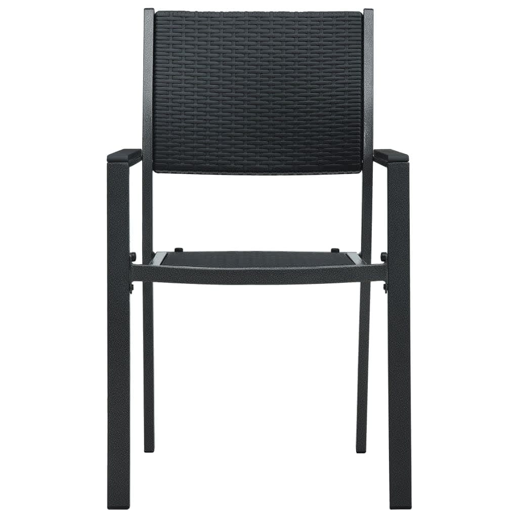 5 Piece Patio Dining Set Black
