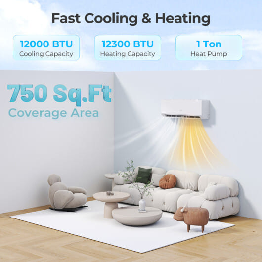 SEERXtreme Series ENERGY STAR Certified 12000 BTU 24 SEER2 115V Mini Split Heat Pump Heating at -15?°F