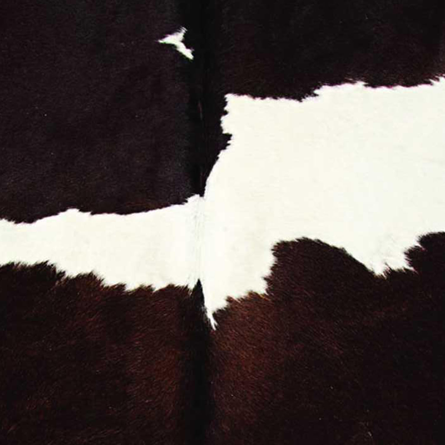 6' X 7' Brown and White Cowhide Area Rug