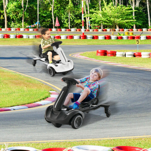 6V Kids Ride on Drift Car with 360?° Spin and 2 Adjustable Heights-Black - Color: Black