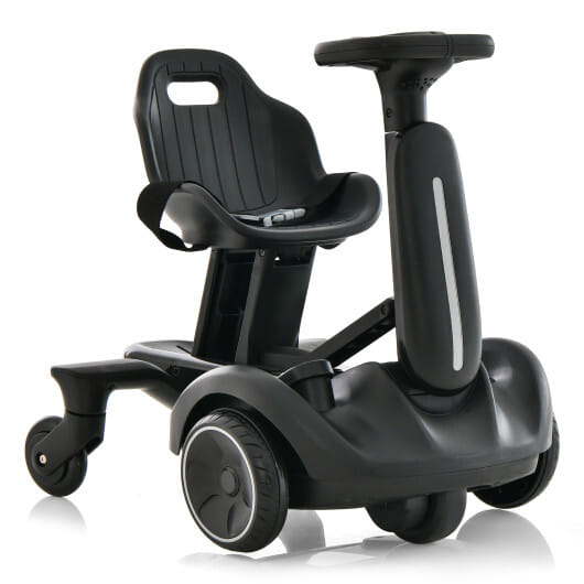 6V Kids Ride on Drift Car with 360?° Spin and 2 Adjustable Heights-Black - Color: Black