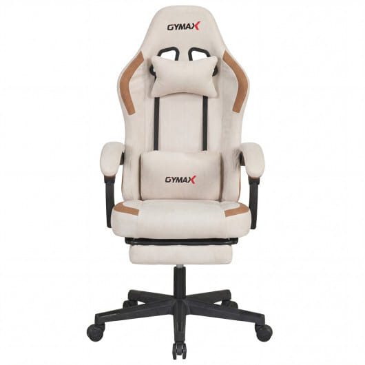 Ergonomic Video Game Chair with Headrest for Home Office-Gray