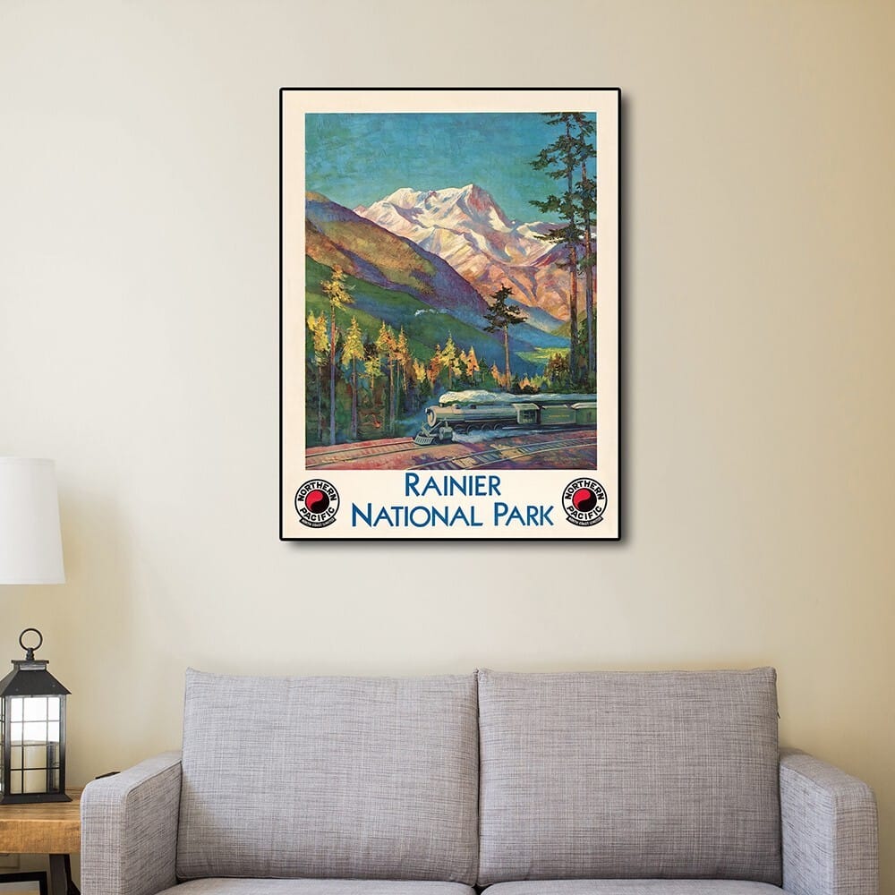 24" X 32" Rainier National Park C1920S Vintage Travel Poster Wall Art