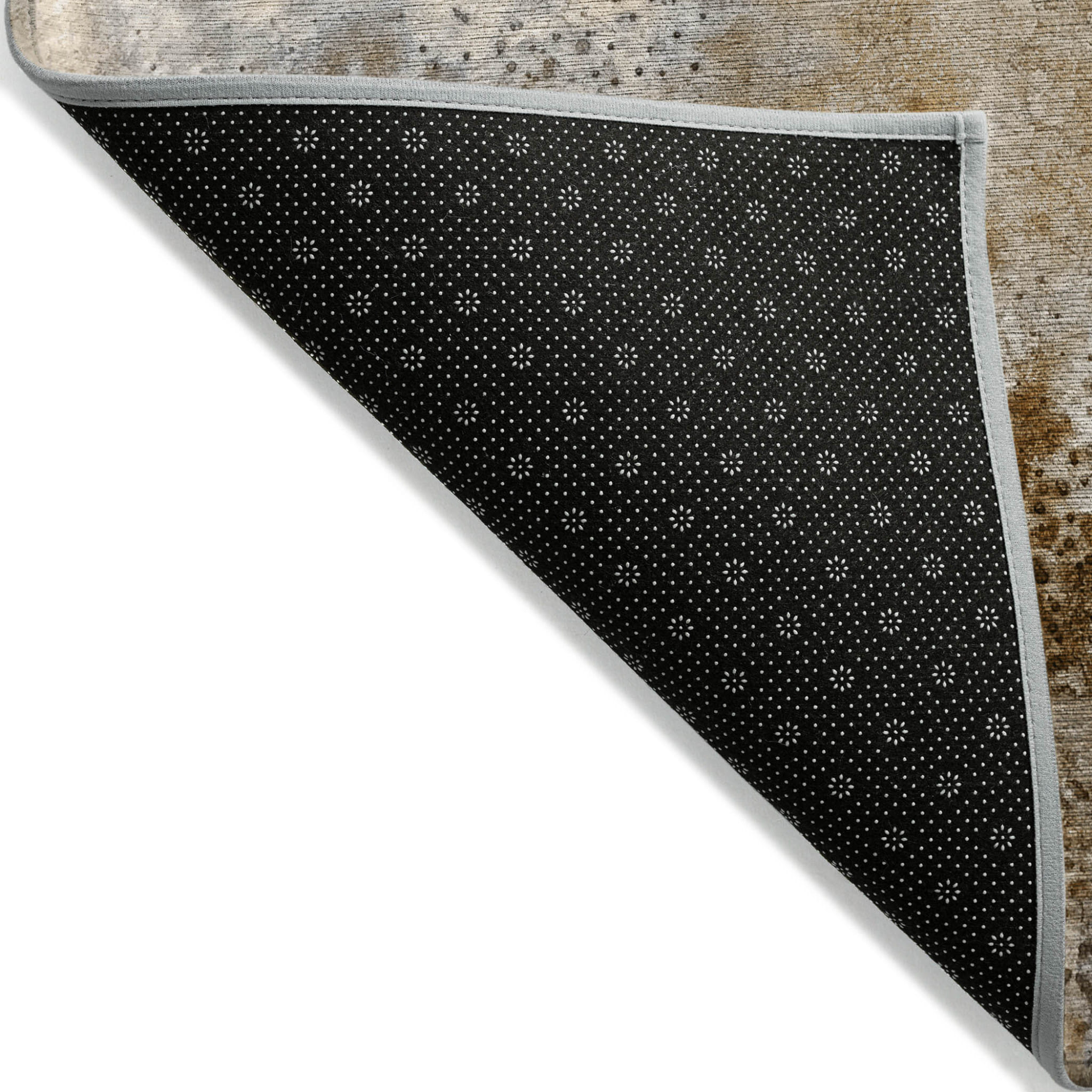 9' X 12' Brown Abstract Washable Non Skid Indoor Outdoor Area Rug