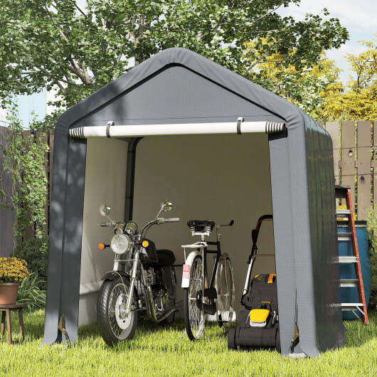 6 x 6.5/8 x 6.5 Feet Portable Motorcycle Outdoor Storage Shelter-8 Feet