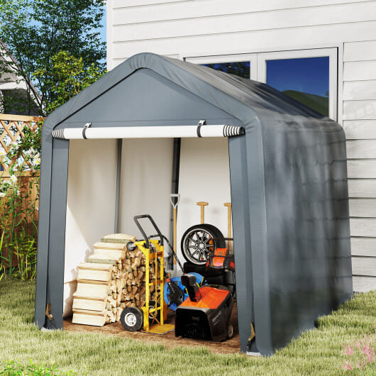 6 x 6.5/8 x 6.5 Feet Portable Motorcycle Outdoor Storage Shelter-8 Feet