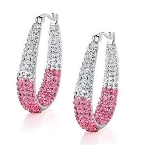 Waterdrop Inspired Elegant Alloy Hoop Wholesale Costume Earrings - Pink