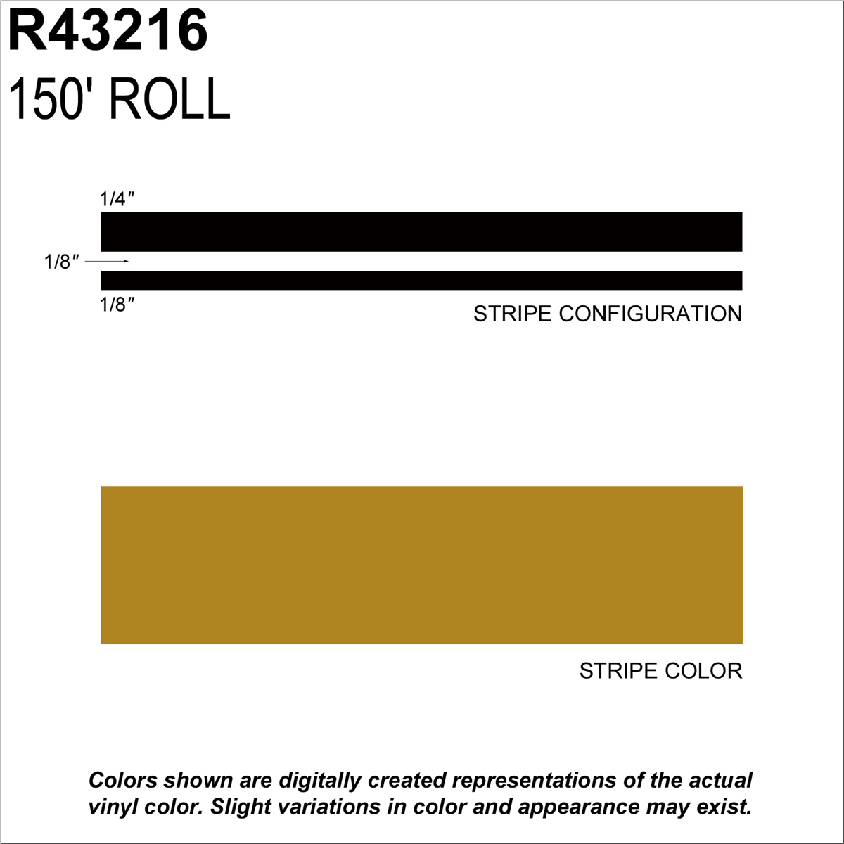 SHARPLINE CONVERTING INC MS, 1/2" X 150'; Gold Metallic