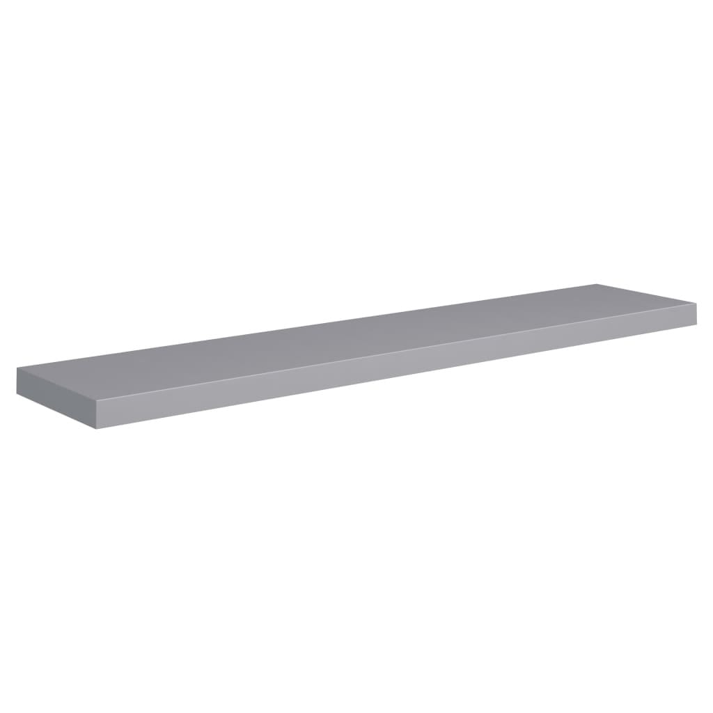 Floating Wall Shelves 4 pcs Gray 47.2"x9.3"x1.5" MDF