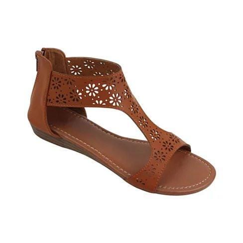 Color: Brown,Size: 6 - Crazy Daisies Summer Sandals