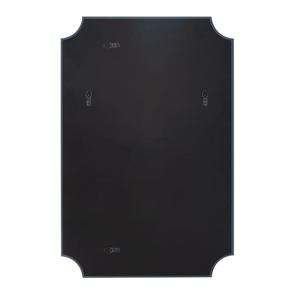 Minimalist  Rectangle Mirror With Beveled Edge And Scalloped Corners