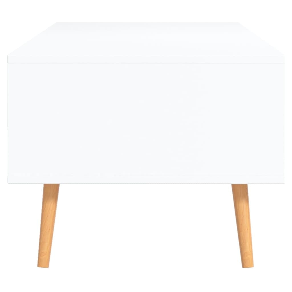 Coffee Table White and Sonoma Oak 39.4"x19.5"x16.9" Engineered Wood