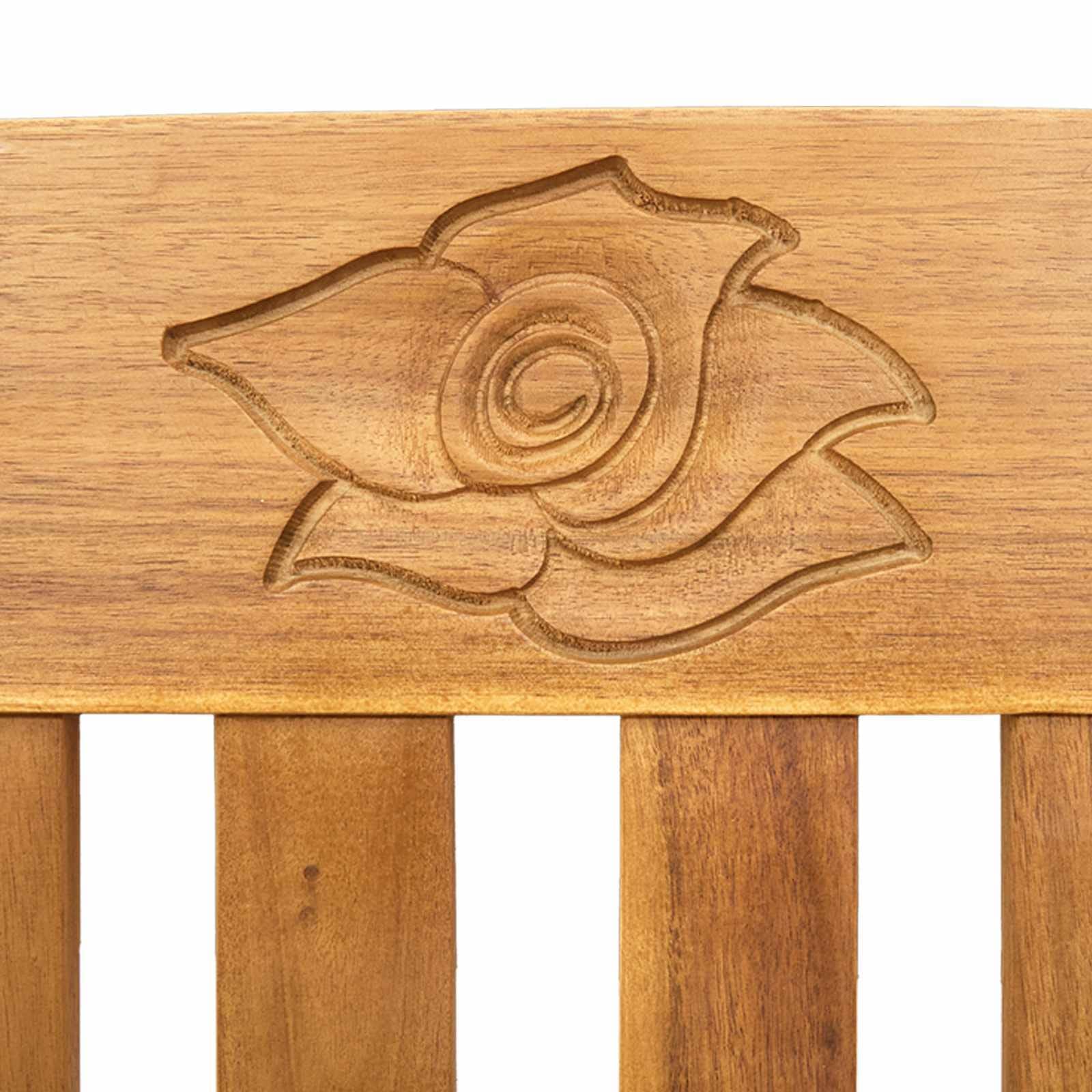 Rose Bench with Cushion Cream White 44.88 x 18.11 x 32.48 in