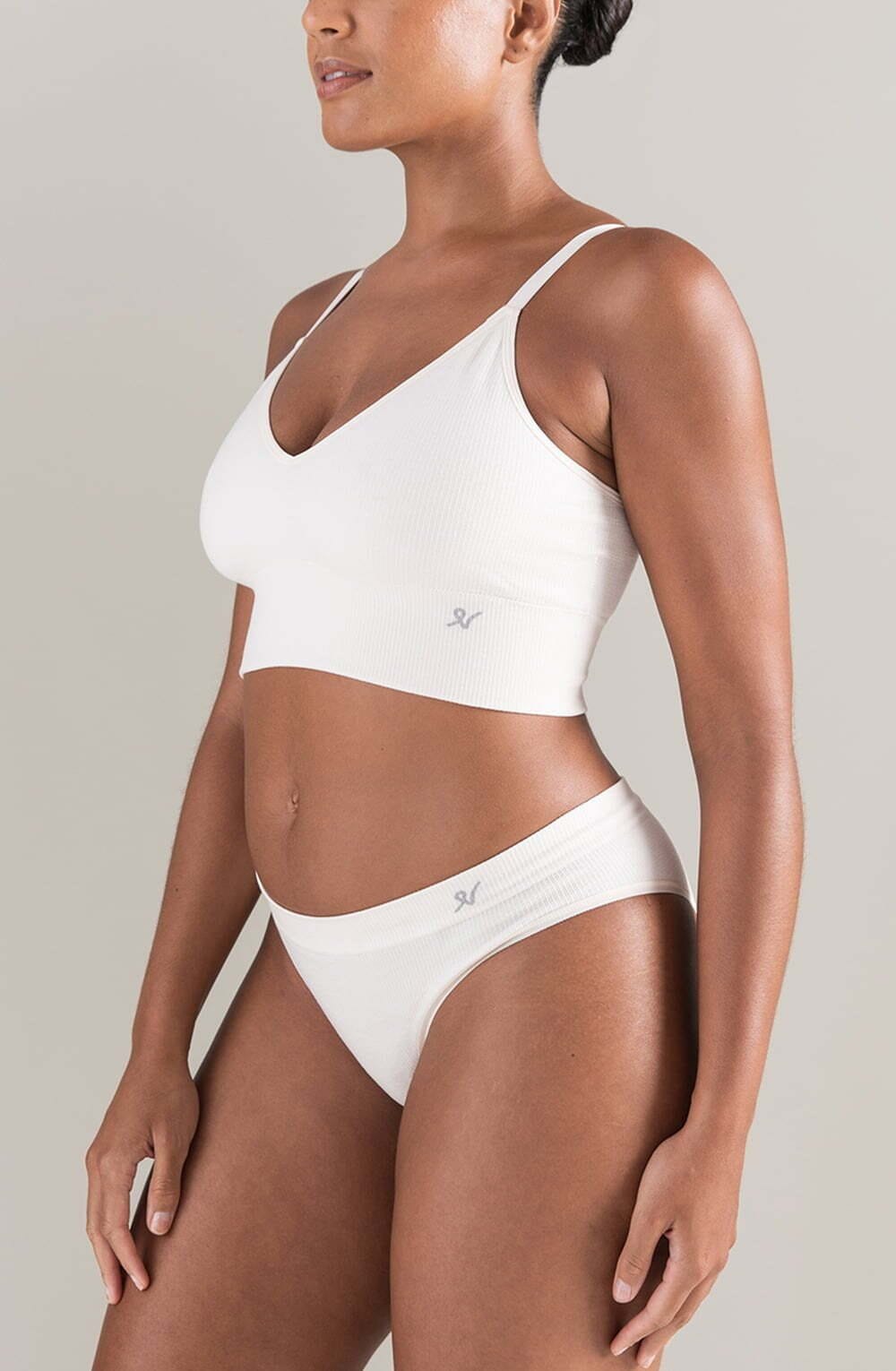 The TENCEL(TM) High Leg Brief White Sand