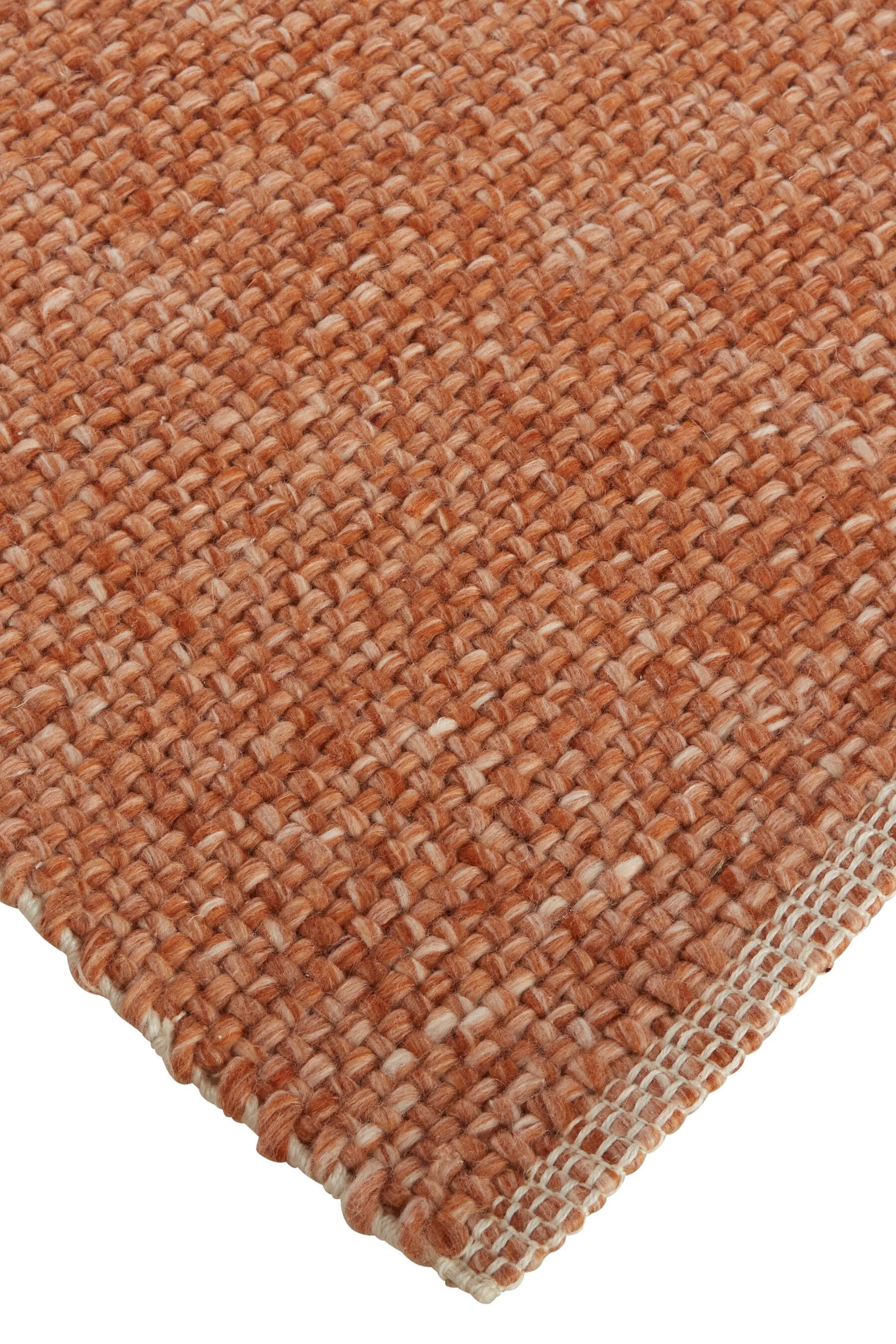 10' X 14' Orange Hand Woven Area Rug