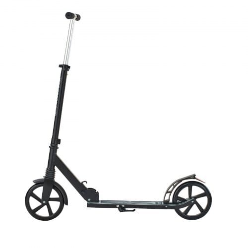 Kick Scooter for Kids Ages 8+, Teens & Adults, 2-Wheel Toddler Scooter with Adjustable Height Handlebar, Wide Anti-Slip Deck, Foldable Lightweight Frame for Boys & Girls up to 220 lbs, Black