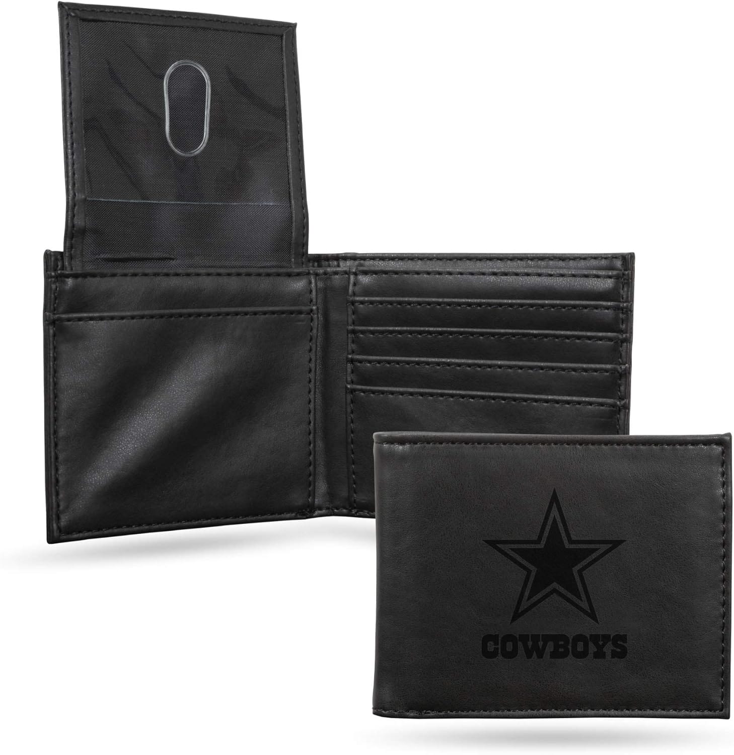 Dallas Cowboys Wallet Billfold Laser Engraved Black - Special Order