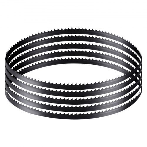 Bandsaw Blade, 60 Inch Length, 6 TPI Band Saw Blade with 15 HRC Hardened Sharp Teeth, SK5 High-Strength Carbon Steel, 0.25 Inch Width, Replacement for Major Woodworking Band Saw Brands, 1 Pack
