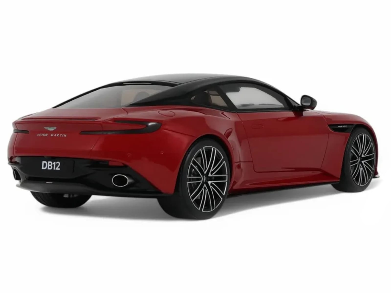 2023 Aston Martin DB12 Hyper Red with Black Top 1/18 Model Car by GT Spirit