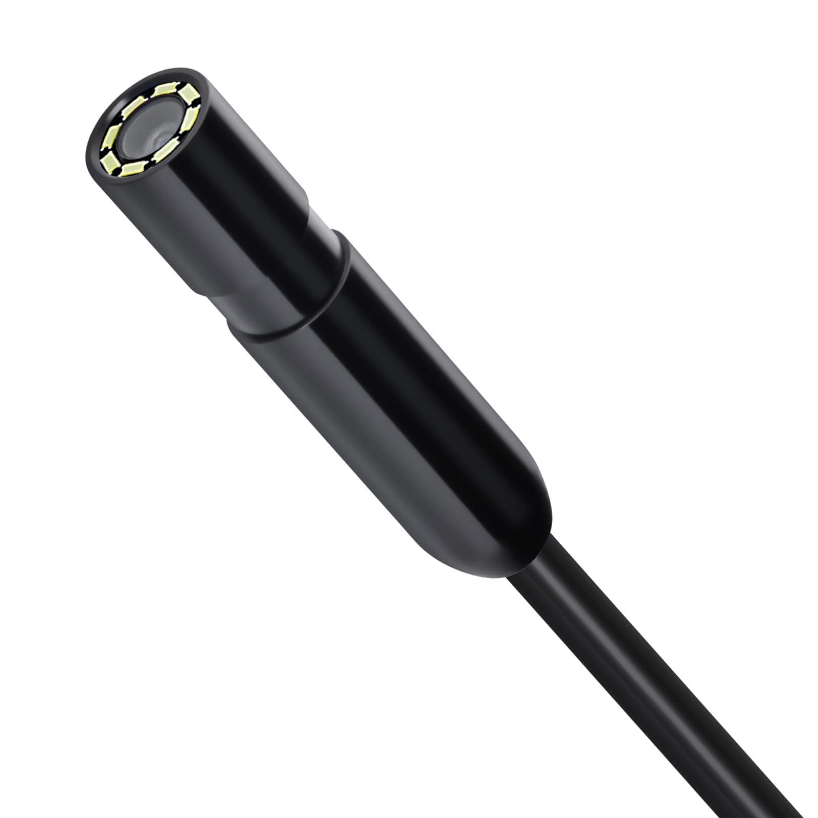 Endoscope Camera with 49.2FT Semi-Rigid Cable, 1920P HD Borescope for Android & IOS, Industrial Inspection Camera with Light - 8 LED, 2X Zoom, IP67 Waterproof Snake Camera for Auto, Plumbing