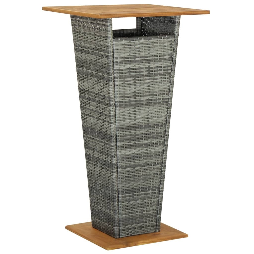 3 Piece Patio Bar Set Gray