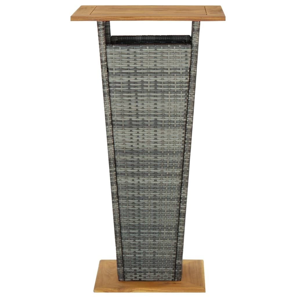 3 Piece Patio Bar Set Gray