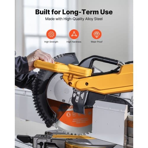 Circular Saw Blade, 14 inch Diameter, 66 Sharp Alloy Teeth, 1 inch Arbor, Fine Finish, Metal Cutting Blade for Circular Saw, with Noise-Reducing Heat Vents, for Cutting Steel and Aluminum