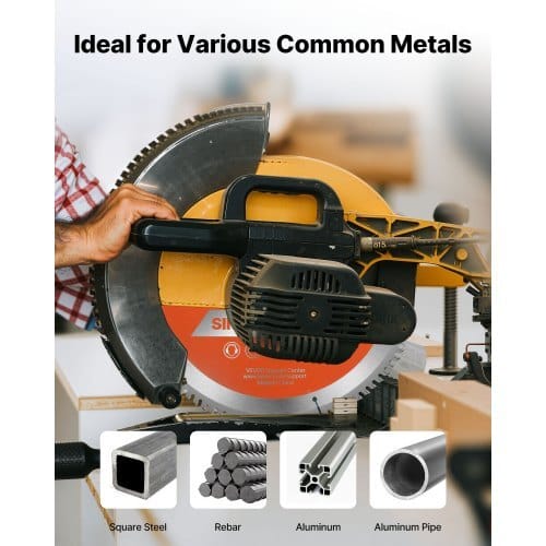 Circular Saw Blade, 14 inch Diameter, 66 Sharp Alloy Teeth, 1 inch Arbor, Fine Finish, Metal Cutting Blade for Circular Saw, with Noise-Reducing Heat Vents, for Cutting Steel and Aluminum
