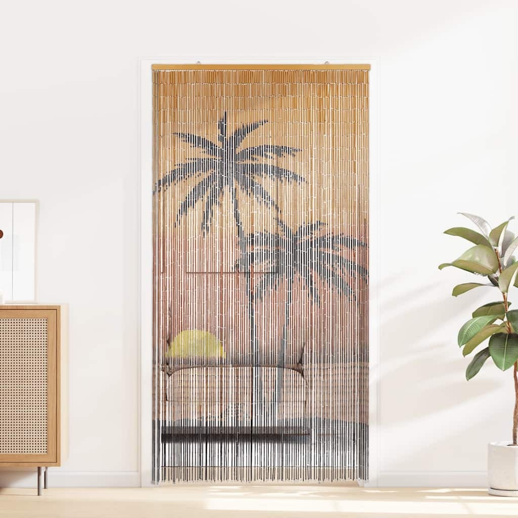 Insect Door Curtain Palm Tree Print 39.4"x78.7" Bamboo