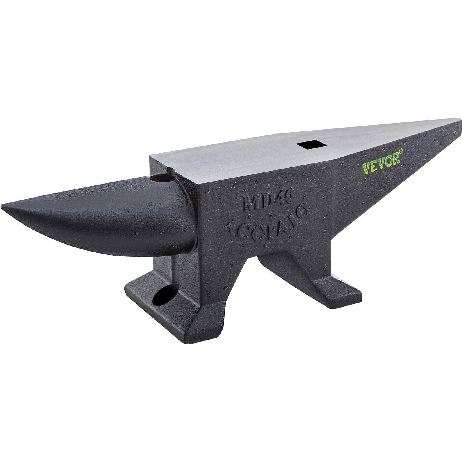 Cast Iron Anvil, 86 Lbs Single Horn Anvil with Large Countertop and Stable Base, High Hardness Rugged Round Horn Anvil Blacksmith, for Bending, Shaping