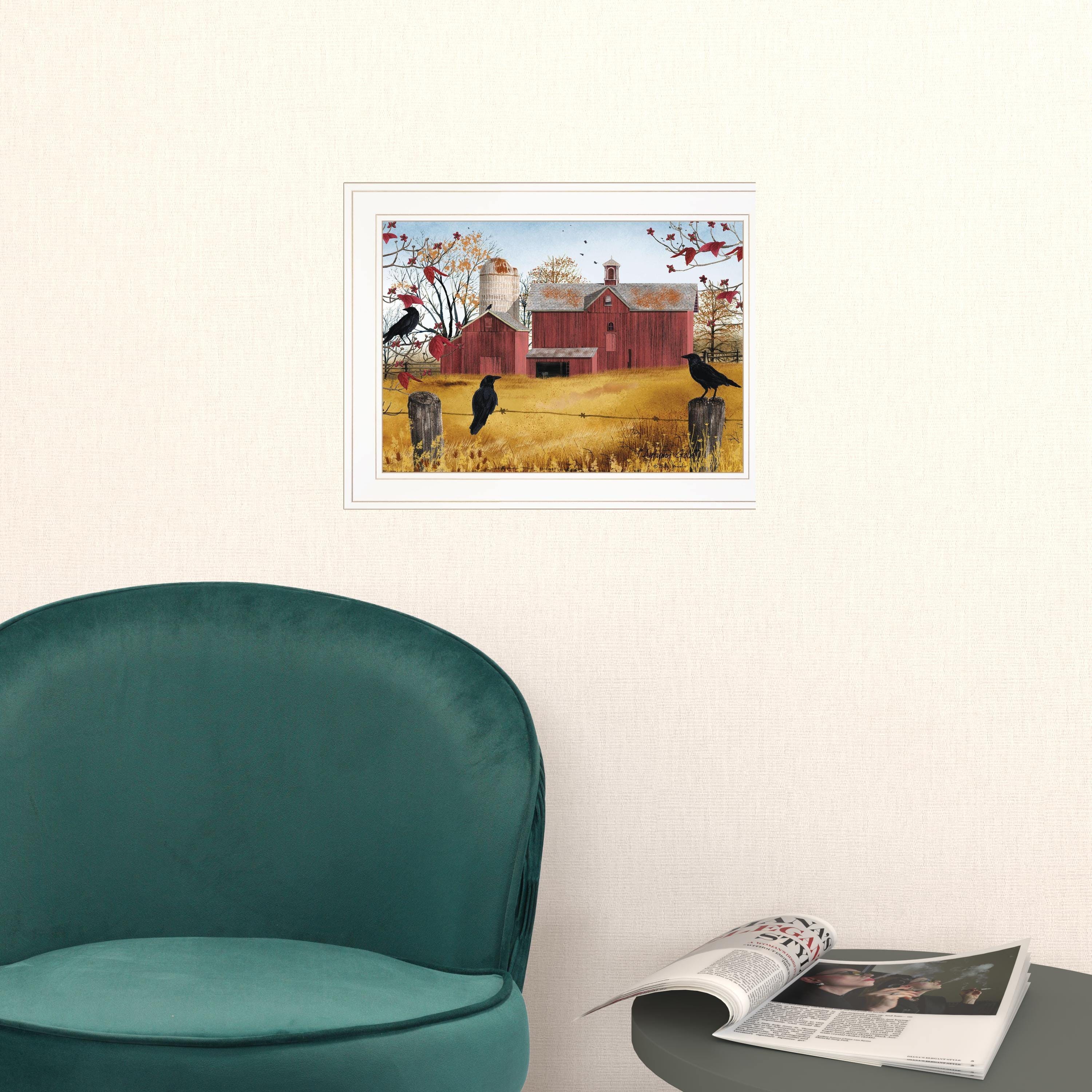 Autumn Gold 1 White Framed Print Wall Art