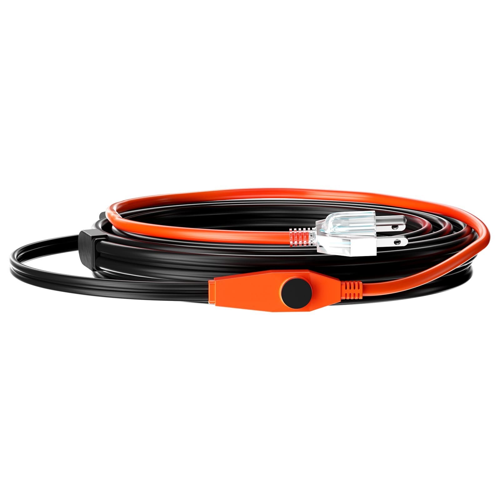 Pipe Heating Cable, 24FT 7W/FT Heat Tape for Pipes with Built-in Thermostat, Water Pipe Heat Cable Protects PVC Hose, Metal and Plastic Pipe from Freezing
