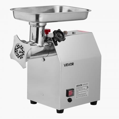 Commercial Electric Meat Grinder, 7 lbs/min Capacity, #12 Industrial Meat Mincer with 2 Stainless Steel Blades, 2 Grinding Plates, 850W Heavy-Duty Sausage Maker Stuffer, for Kitchen, Restaurant