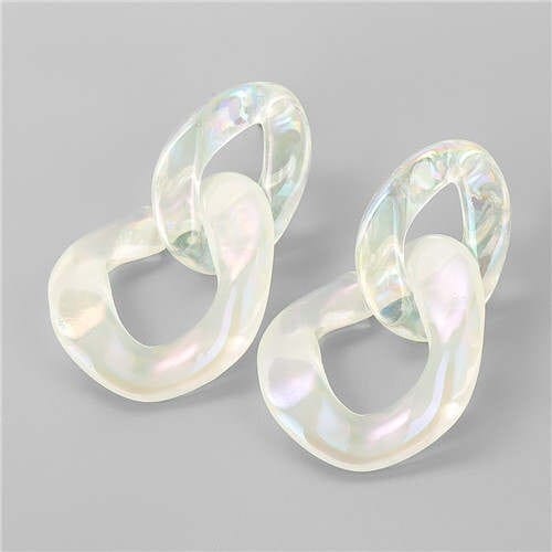 Transparent Luminous Chains Unique Design Wholesale Jewelry Women Resin Earrings - Combo