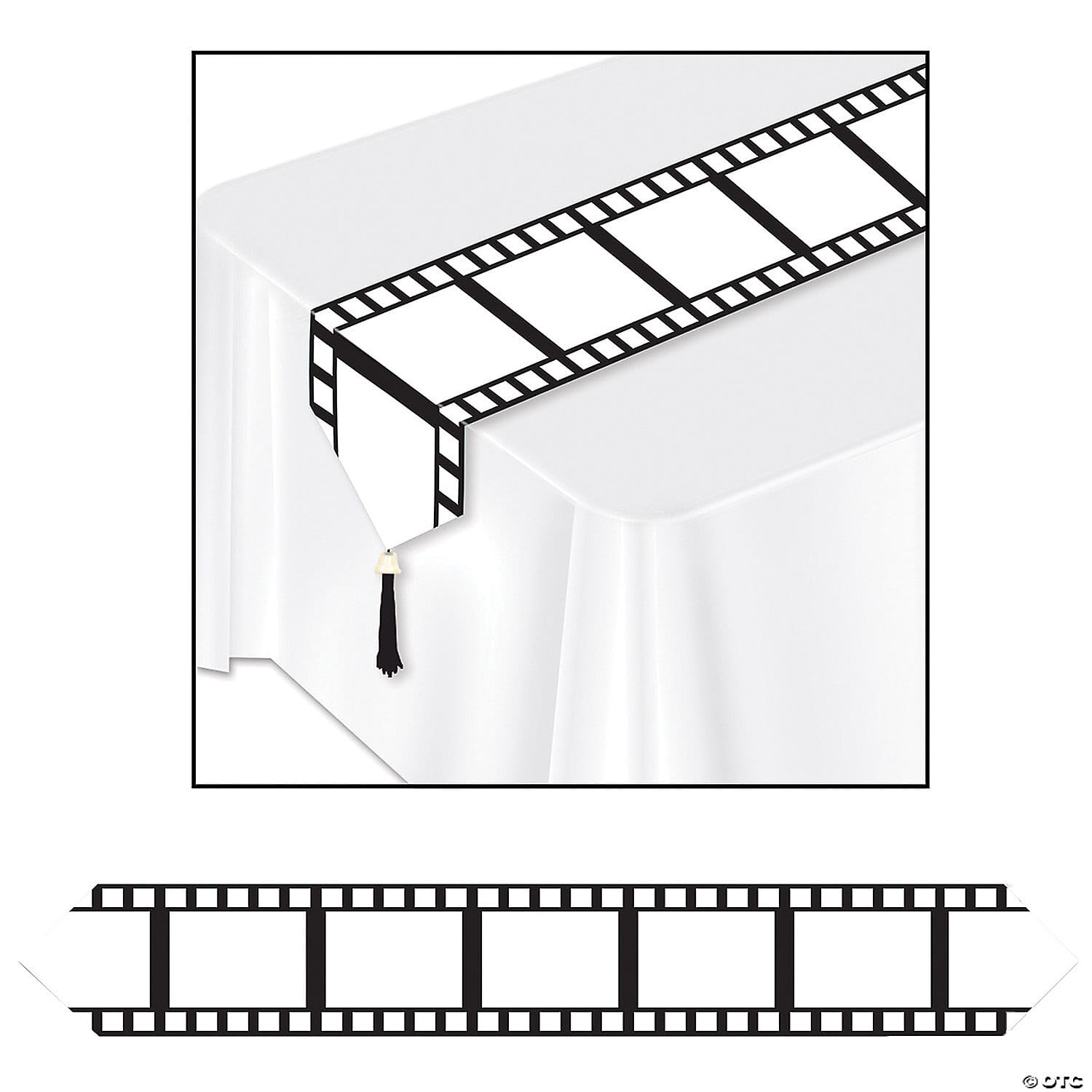 Printed filmstrip table runner