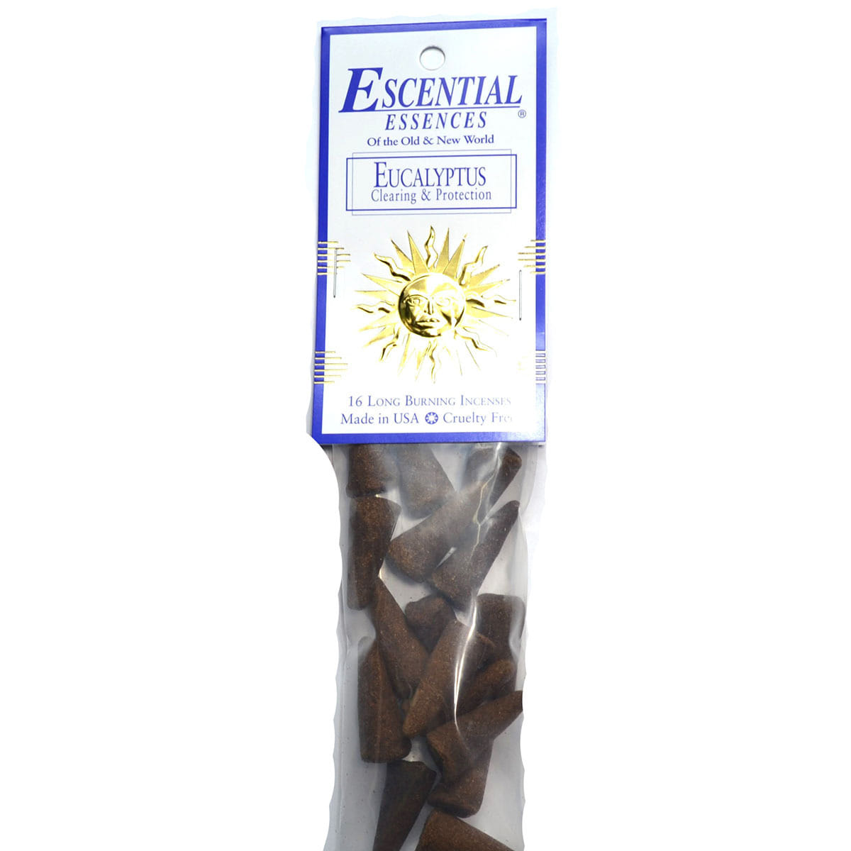 16/pk Eucalyptus escential essences incense cones