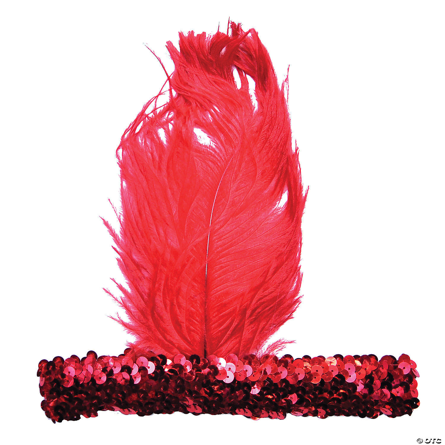 Flapper headband-red
