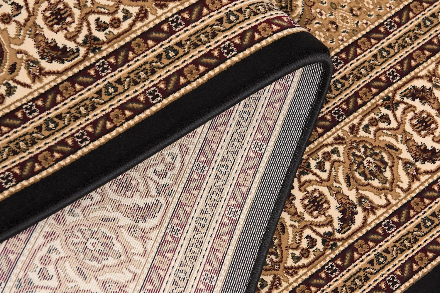 7' X 10' Beige and Ivory Oriental Power Loom Area Rug