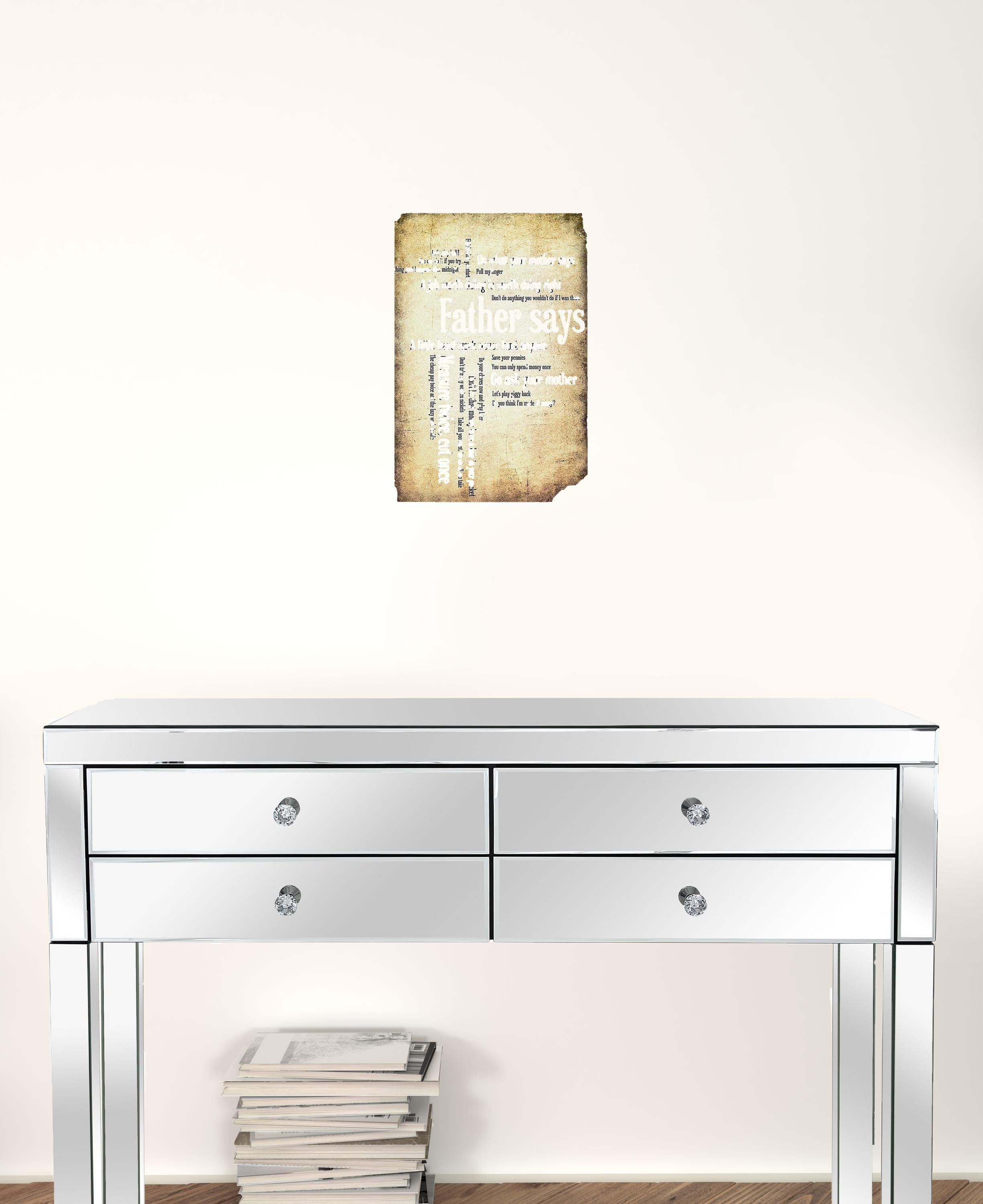 Father Says Black Framed Print Wall Art