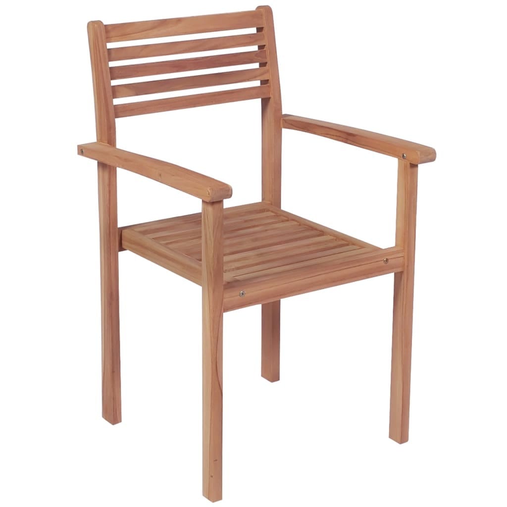 Patio Chairs 2 pcs with Red Cushions Solid Teak Wood