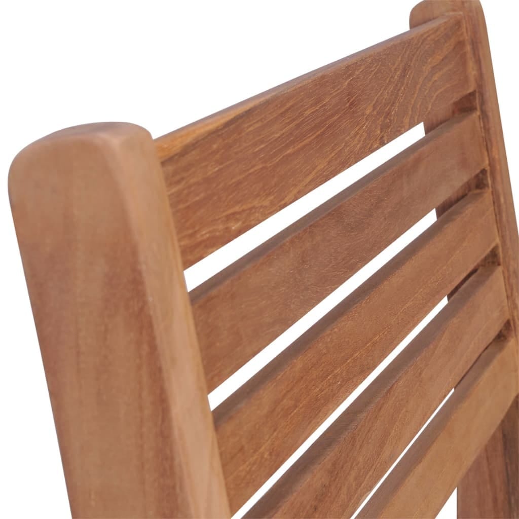 Patio Chairs 2 pcs with Red Cushions Solid Teak Wood