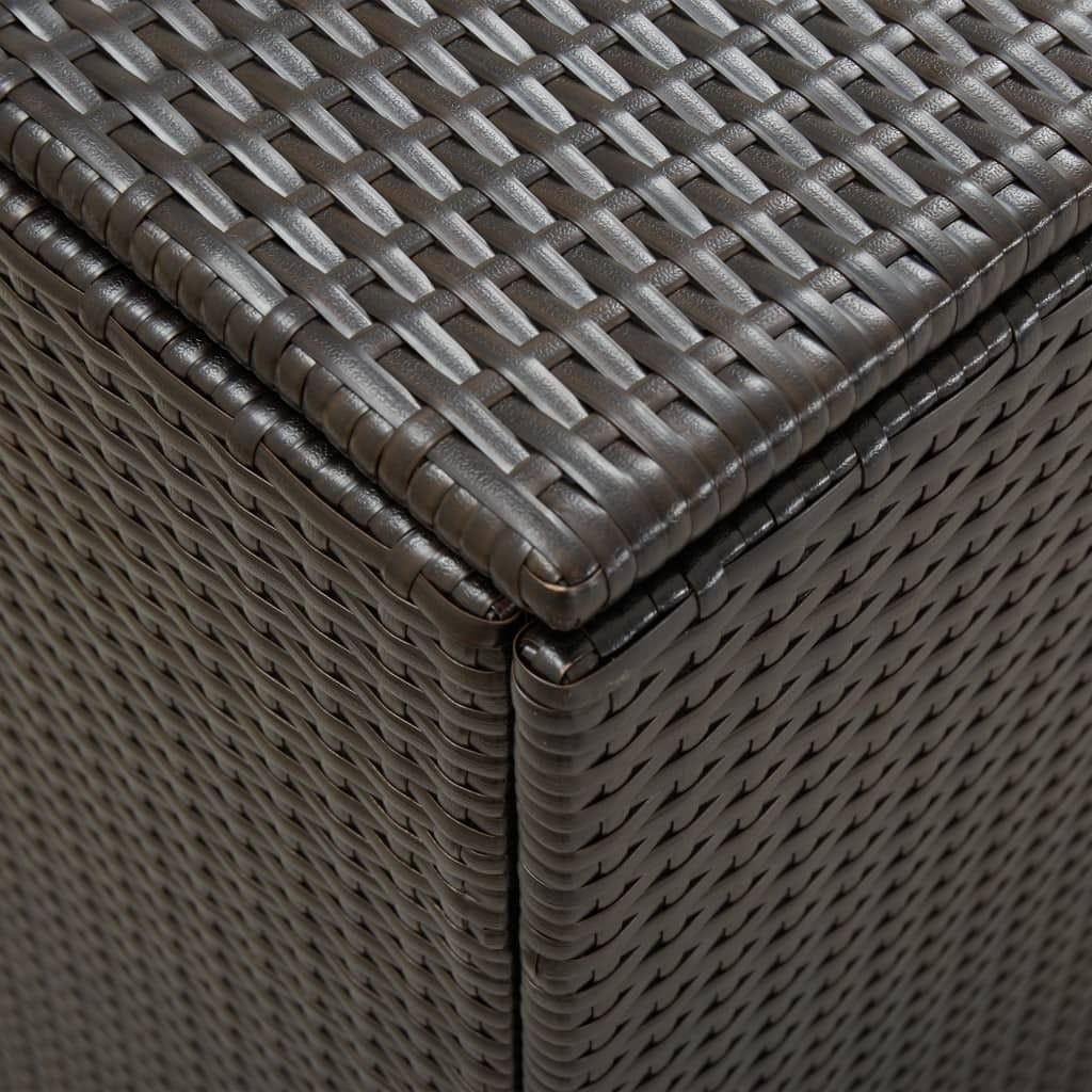 Patio Storage Box Poly Rattan 70.9"x35.4"x27.6" Brown