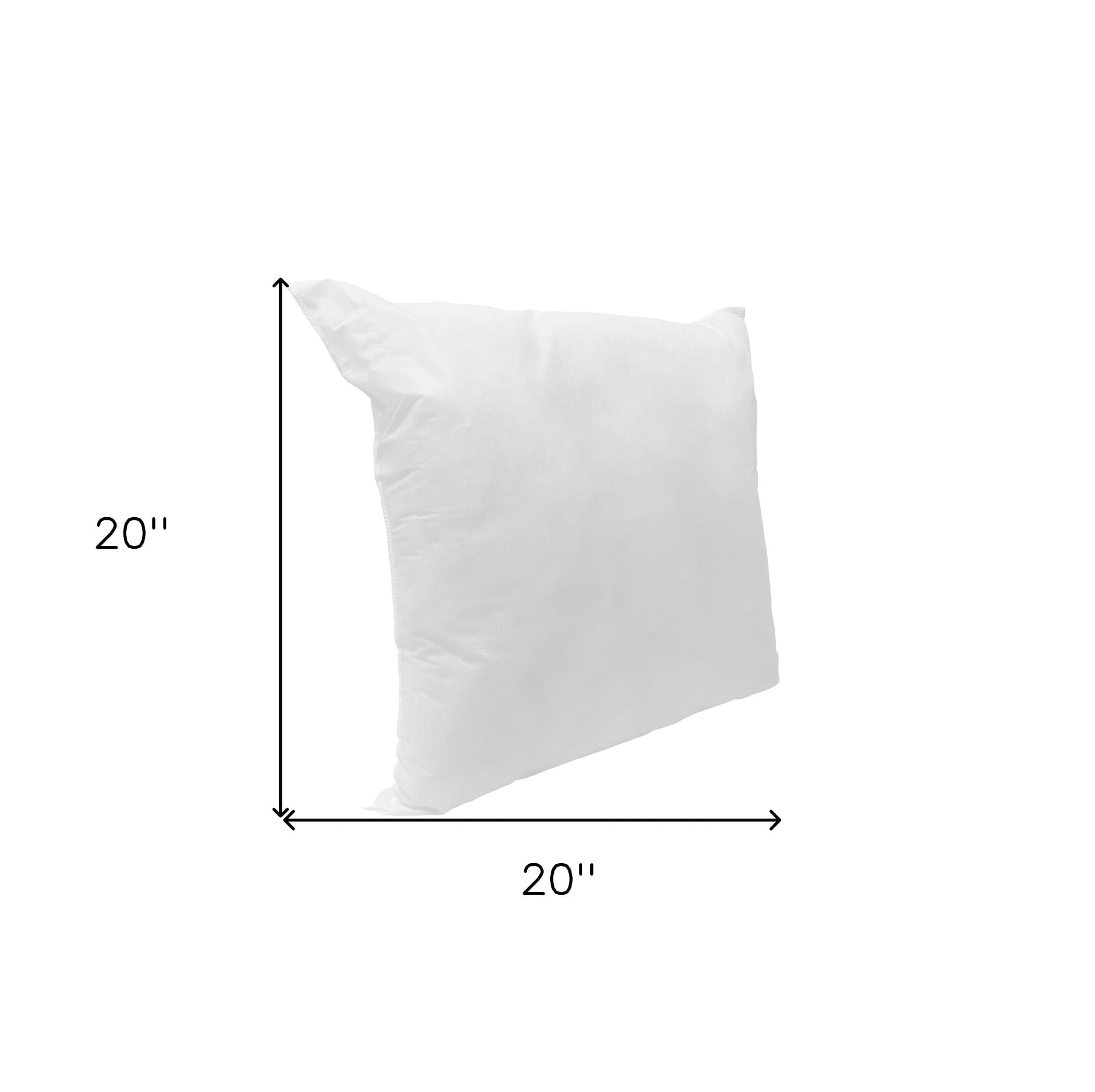 20" X 20" White Polyester Blown Seam Pillow Insert