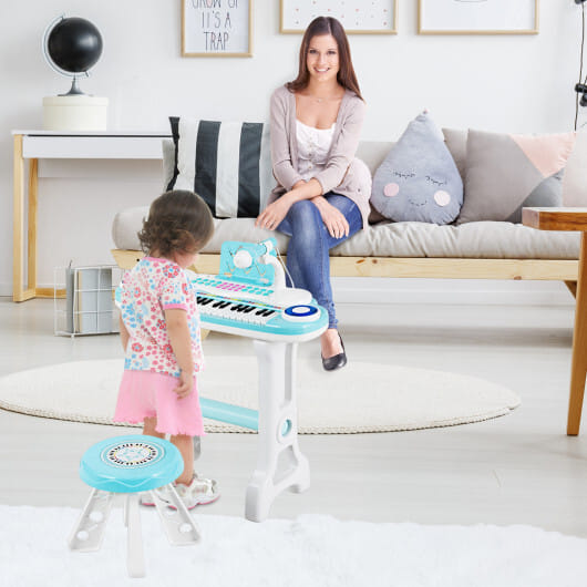 37-key Kids Electronic Piano Keyboard Playset-Pink
