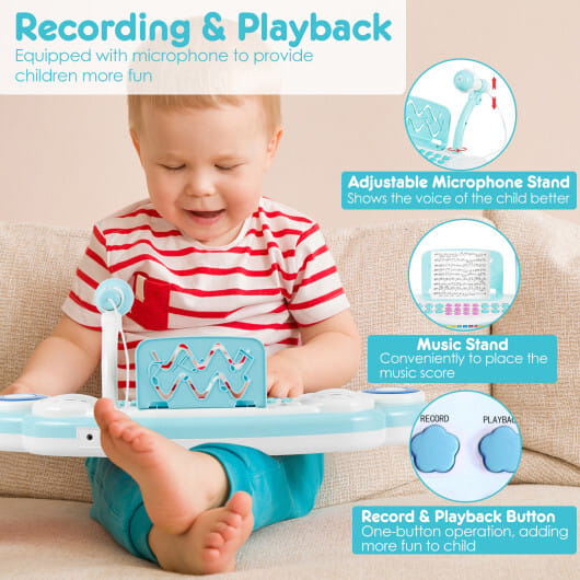 37-key Kids Electronic Piano Keyboard Playset-Pink