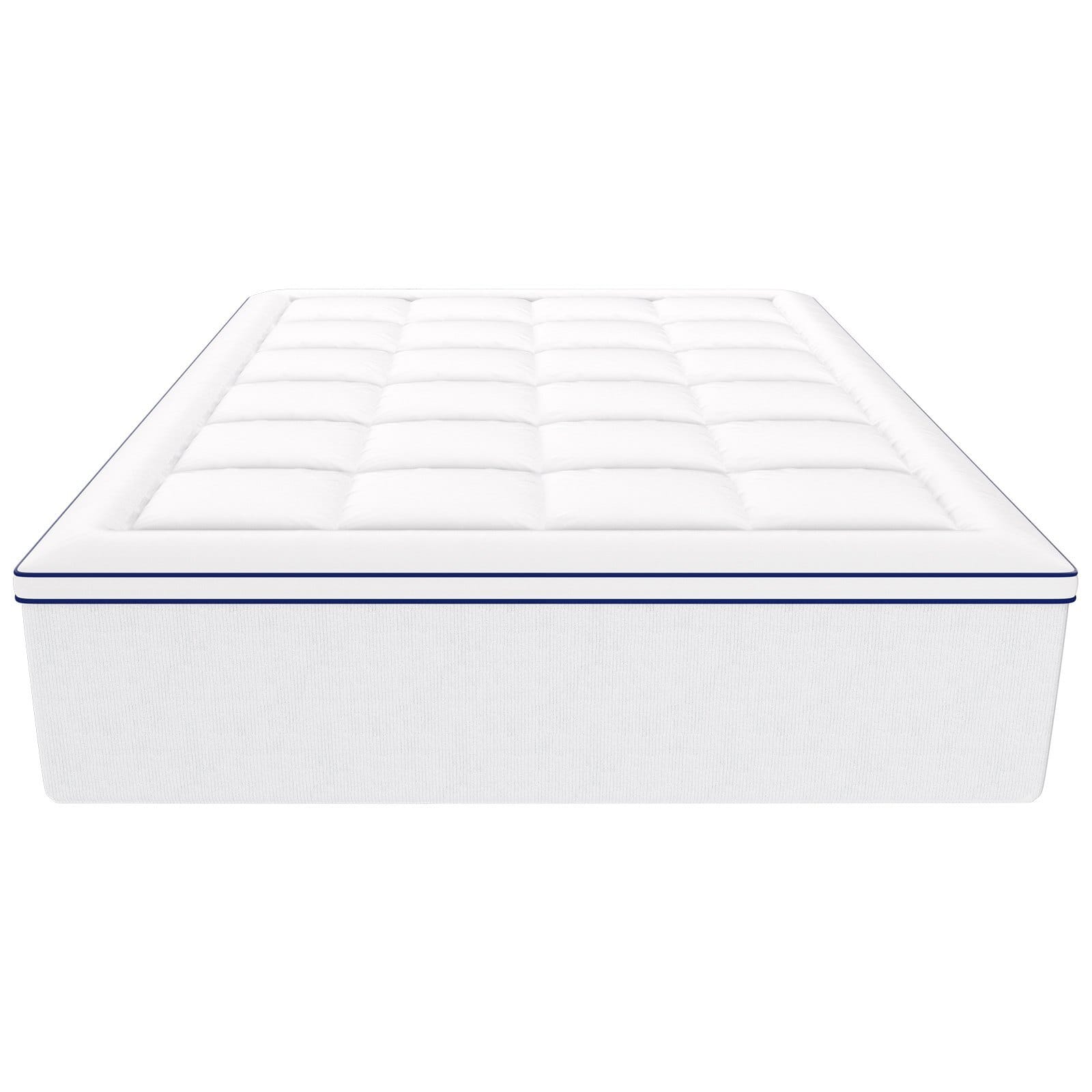 Mattress Topper, Queen Size, 4 in Thickness, Memory Foam, Fiber Fill, Detachable & Washable, Ergonomically Designed for Pressure Relief, Comfortable Cooling & Breathable, Ideal for Hot Sleepers